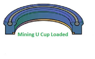 Mining U Cup Loaded Seal 265mm ID x 285mm OD x 14.5mm 10,000 PSI