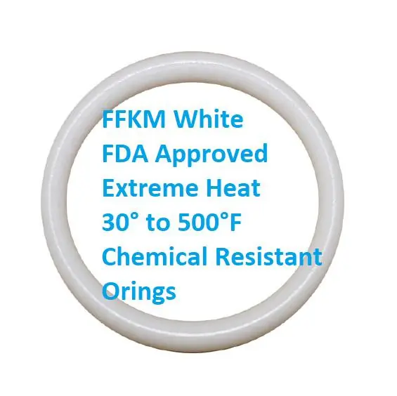 FFKM 70 White FDA Class VI 3-A Sanitary O-rings PB794 Size 006