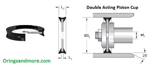 Double Acting Piston Seal 50 x 16 x 20.5 Price for 1 pc