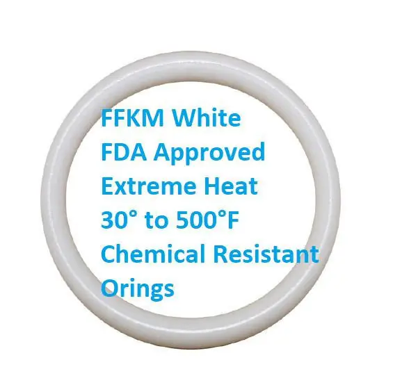 FFKM 70 White FDA Class VI 3-A Sanitary O-rings PB794 Size 218