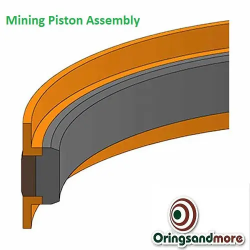 Mining Piston Assy Seal 105mm ID x 125mm OD x 16mm