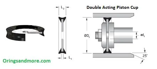 Piston Cup Double Acting 2-1/4" Price for 1 pc