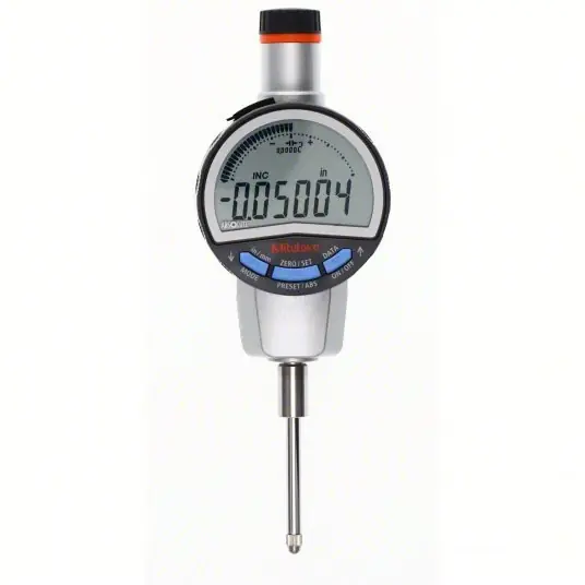 Mitutoyo 543-702B Digital Indicator 0 in to 0.5 in Range, IP42, ±0.0001 in Accuracy, Cable Data Output, Case