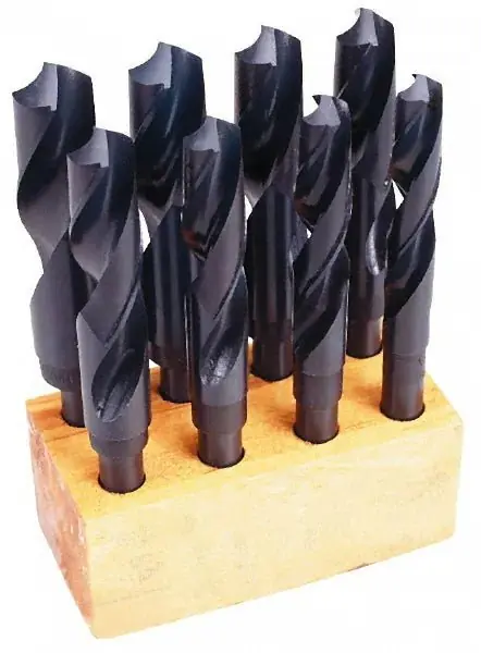Interstate 01345081 Drill Bit Set Reduced Shank Drill Bits, 8 Pc, 1″ Drill Bit Size, 118 °, High Speed Steel