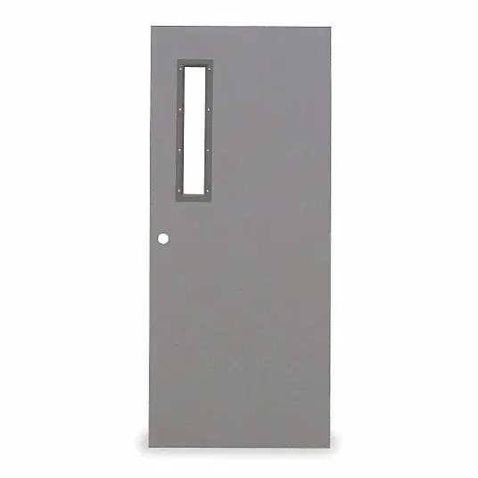 Ceco CHMD X NL30 68 X MORT-CU-16ga-WG Narrow Lite Hollow Steel Door, 80 in H, 36 in W, 1 3/4 in Thick, 16-gauge, Type 2