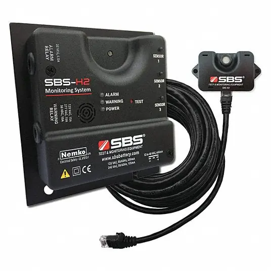 Storage Battery SBS-H2 Hydrogen Gas Detector H2, 0 Channels, 120 V AC/12 to 48 V DC/220 Vac