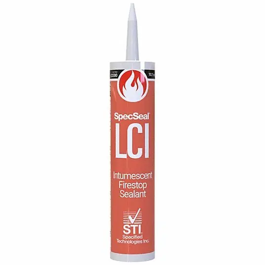 STI LCI300 Fire Barrier Sealant Caulk, Red, Non-Slump/Intumescent, Watertight