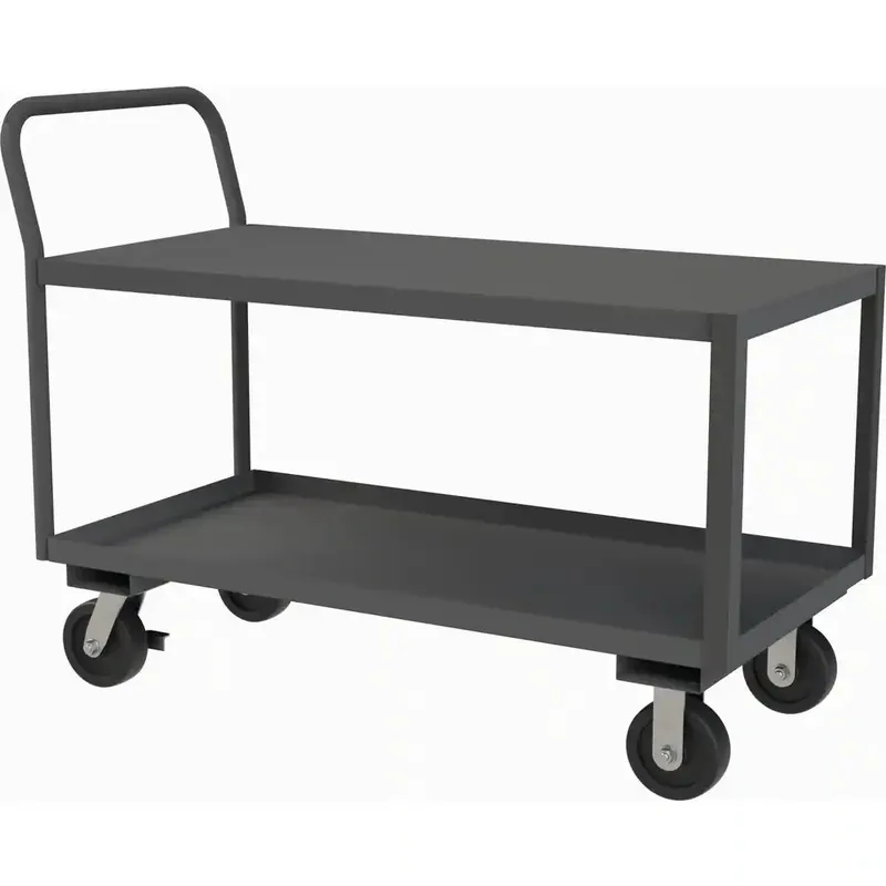 Durham LDO-2448-2-2K-95 14 ga. Steel Carts, Low Deck Service Truck, 24"x48", 2 Shelves, 2000 lb