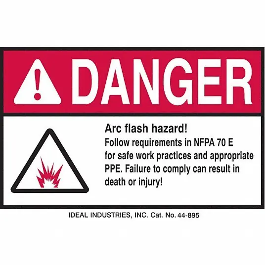 Brady 98464 Arc Flash Protection Label, 4inHx6inW, PK5