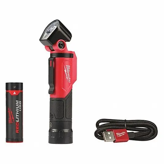 Milwaukee 2113-21 Cordless Job Site Lights 500 lm Max Brightness, 2.5 hr Run Time at Max Brightness, Red