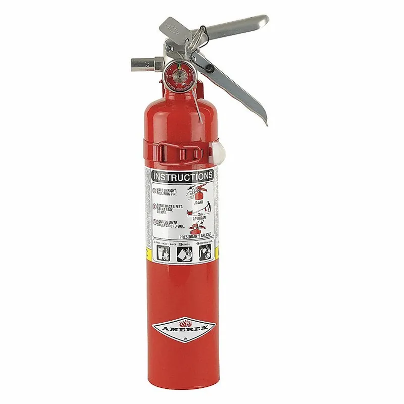 Amerex B417T Fire Extinguisher, Class ABC, UL Rating 1A 10B C, 195 psi, Rechargeable, 2.5 lb capacity