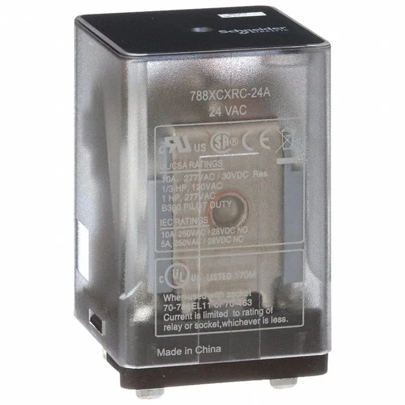 KVM Tools 5X840 General Purpose Relay, 24V AC Coil Volts, Square, 11 Pin, 3PDT