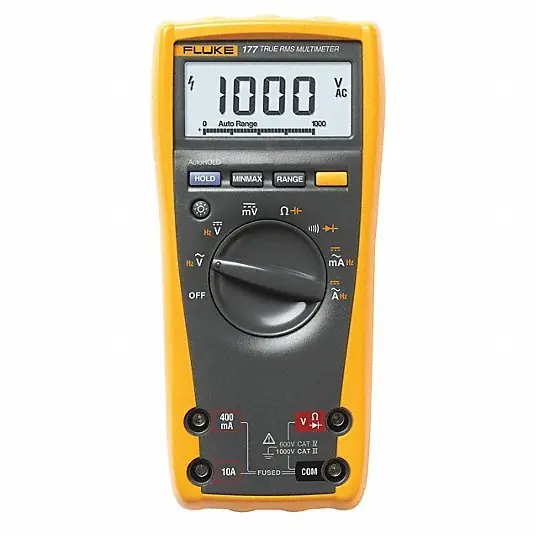 Fluke FLK-177/CWG Digital Multimeter, 1,000 Max. AC Volts, 1,000 Max. DC Volts, 10 Max. AC Amps, 10 Max. DC Amps