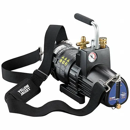 Yellow Jacket 93790 Refrigerant Evacuation Pump 11 cfm Displacement, 1/2 hp HP, 15 micron, 28.4 lb Wt