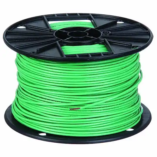 Southwire 22968201 Building Wire, THHN, 12 AWG, 500 ft, Green, Nylon Jacket, PVC Insulation