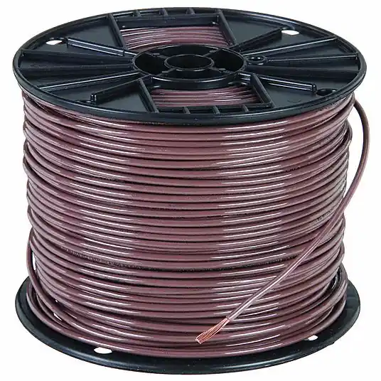 Southwire 22971601 Building Wire, THHN, 12 AWG, 500 ft, Brown, Nylon Jacket, PVC Insulation