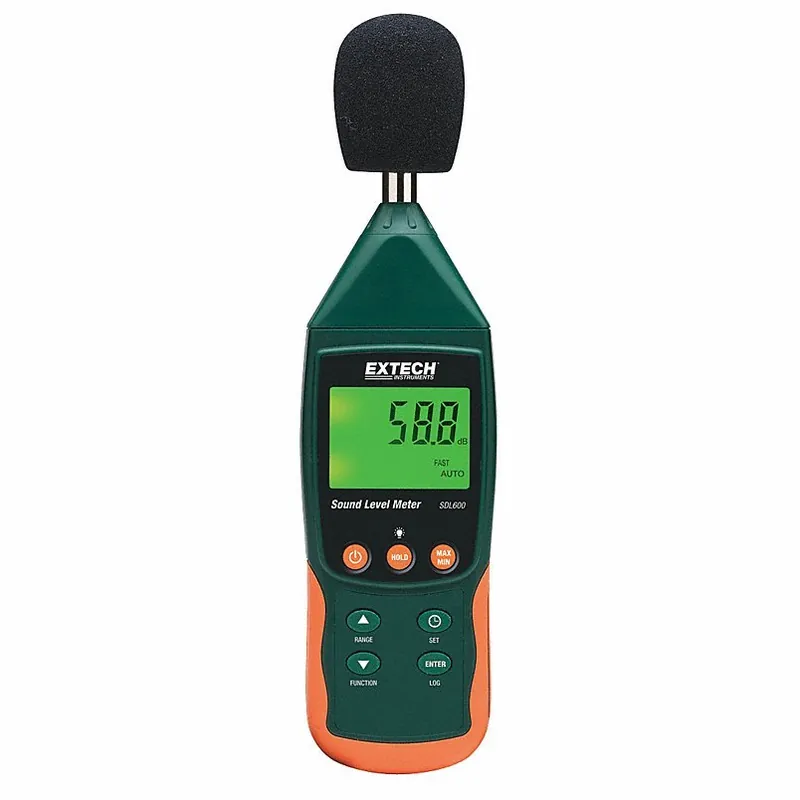 Extech SDL600 Sound Level Meter 30 to 130 dB, 31.5 Hz to 8 kHz, A and C, RS-232/SD Card, Backlit LCD