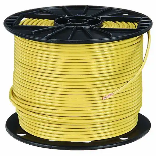 Southwire 22978101 Building Wire, THHN, 10 AWG, 500 ft, Yellow, Nylon Jacket, PVC Insulation