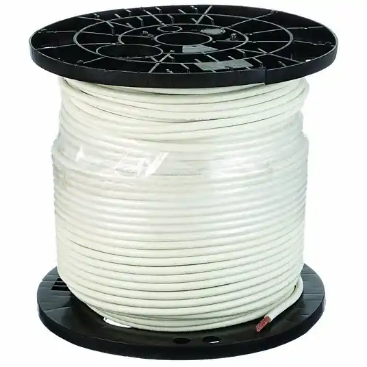 Southwire 20494101 Building Wire, THHN, 6 AWG, 500 ft, White, Nylon Jacket, PVC Insulation