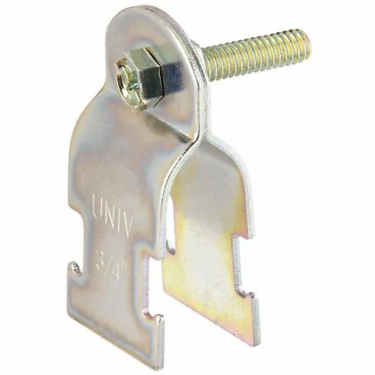 KVM Tools V111 3/4Y Channel Pipe Clamp, 3/4 In, Gold, PK10