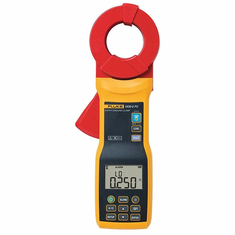 FLUKE-1630-2 FC Clamp On Earth Resistance Tester CAT III 1000V/CAT IV 600V, 0.2 mA to 40 A, 122°F Max Op Temp