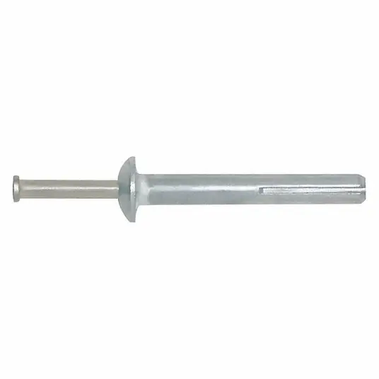 Dewalt 02858-PWR Zamac Nailin, Nail Drive Anchor, 1/4" Dia., 1-1/2" L, Alloy Steel Plain, 100 PK