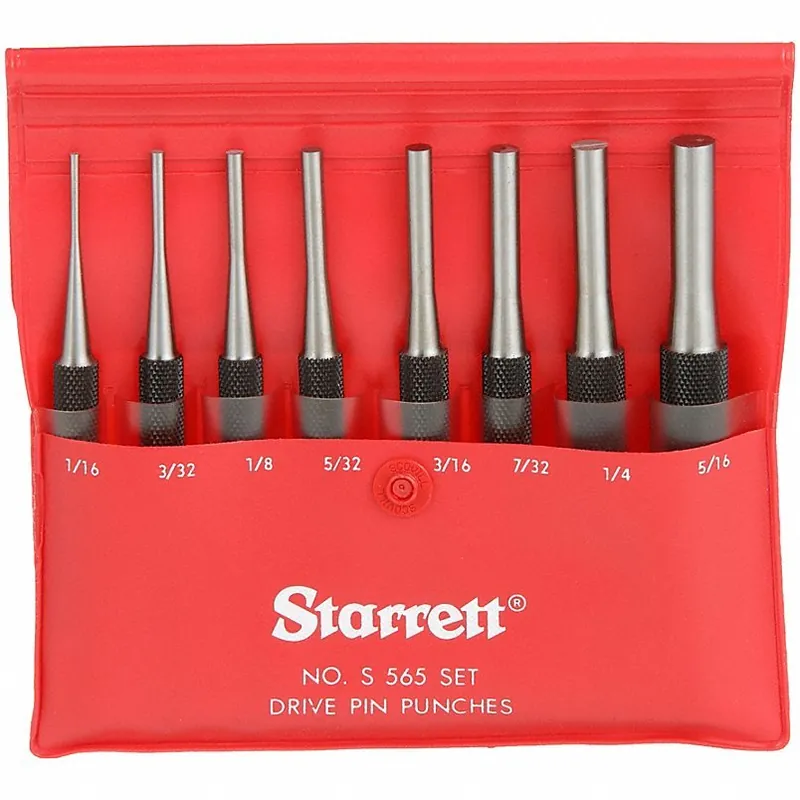 Starrett S565PC Drive Pin Punch Set 8 Pieces