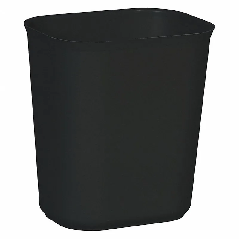 Rubbermaid FG254100BLA 3-1/2 Gal Thermoset Polyester Rectangular Trash Can, Black
