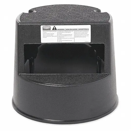 Rubbermaid FG252300BLA Step Stool, 350 lb. Capacity, Plastic, Black