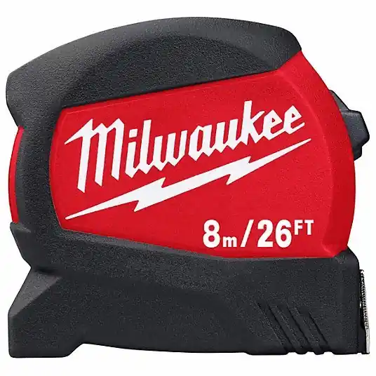 Milwaukee 48-22-0426 8M/26FT Compact Wide Blade Tape Measure