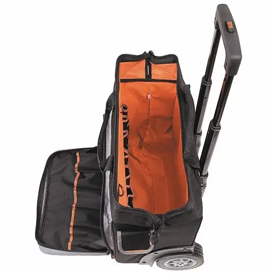 Klein 55452RTB Tool Bag, Tradesman Pro™ Rolling Tool Bag, 24 Pockets, 19-Inch