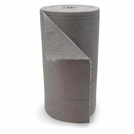 Brady RFDP328DP Sorbent Roll, Absorbs 55 gal. Universal, White