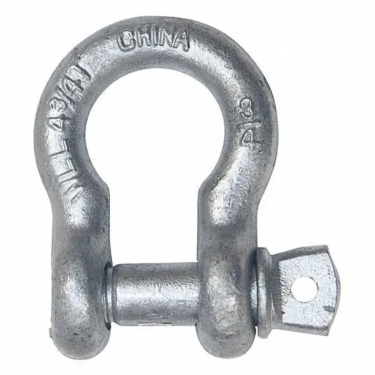 Kinedyne 101-12625GRA Anchor Shackle Screw Pin, 6,500 lb Working Load Limit, 1 7/64 in Wd Between Eyes
