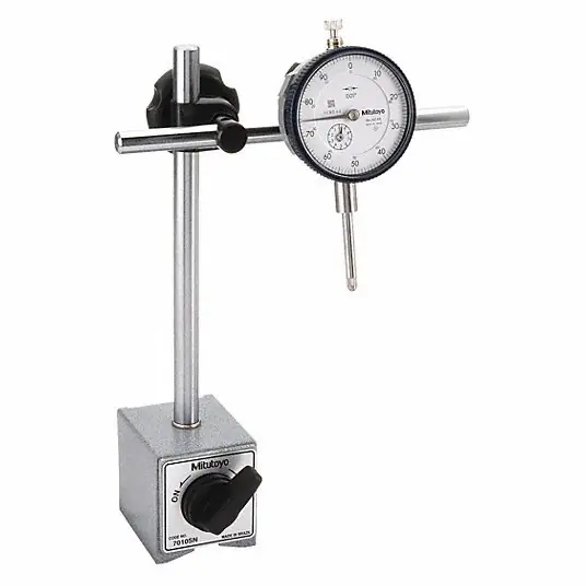 Mitutoyo 64PKA079B Dial Indicator & Mag Base Set 0.05 in Range, Continuous Reading, 0-10 Dial Reading, AGD 2