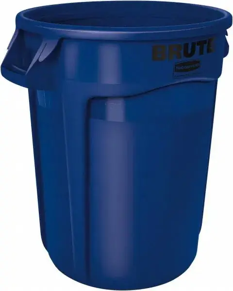 Rubbermaid FG262000BLUE 20 Gal Polyethylene Round Trash Can, Blue