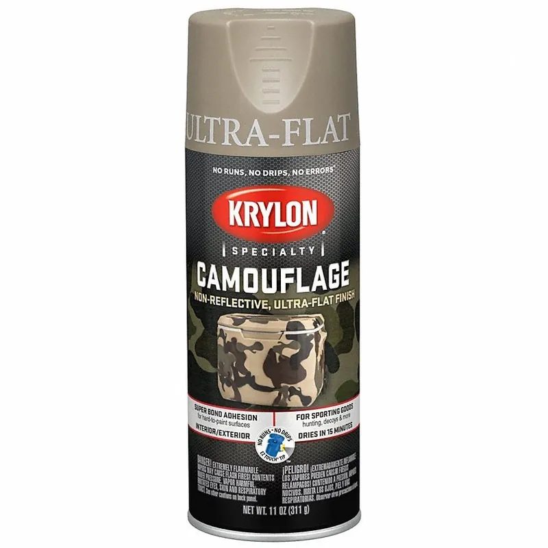 Krylon K04291777 Spray Paint, Khaki, Ultra-Flat, 11 oz