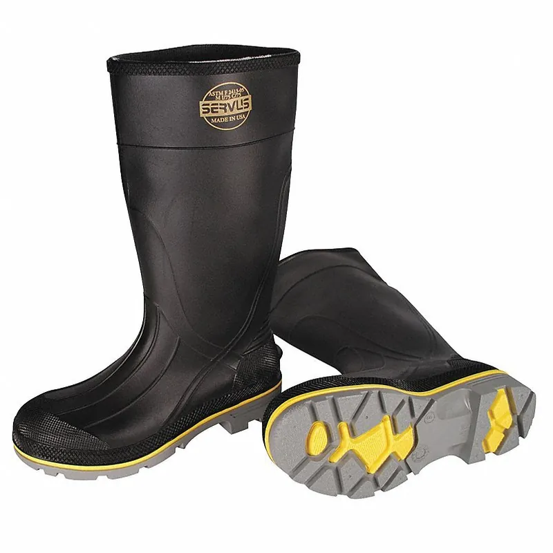 Honeywell Servus 75109/9 XTP Steel-Toe Rubber Boots, Defined Heel, 15 in H, Knee, Black, Men‘s, Size 9