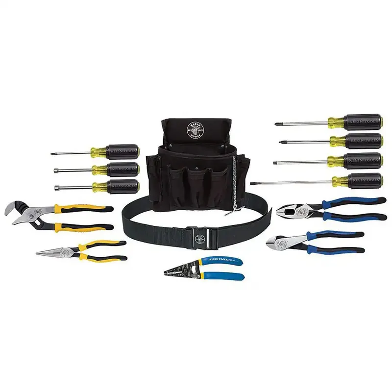 Klein 92914 Journeyman ProPack Apprentice Tool Set 12 Total Pcs, SAE, Tool Pouch