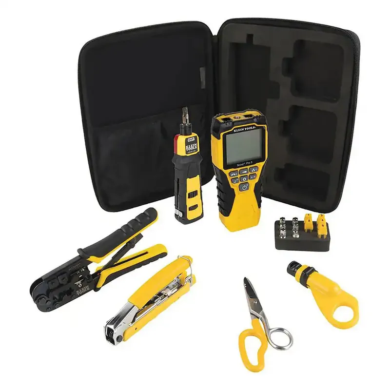 Klein VDV001-819 Voice/Data/Video Apprentice Tool Set 6 Total Pcs, SAE, Tool Case