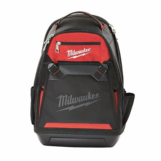 Milwaukee 48-22-8200 Tool Backpack 7 Outside Pockets, 28 Inside Pockets, 15 3/8 in Overall Wd, 9 in Overall Dp