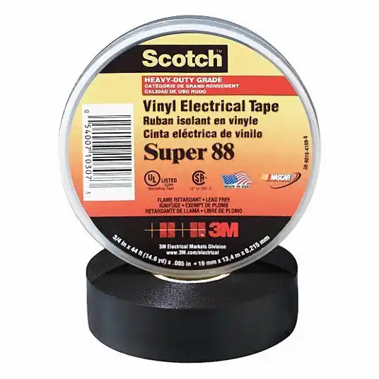 3M 88-Super-3/4x66FT Insulating Electrical Tape Gen Purpose, Vinyl Black