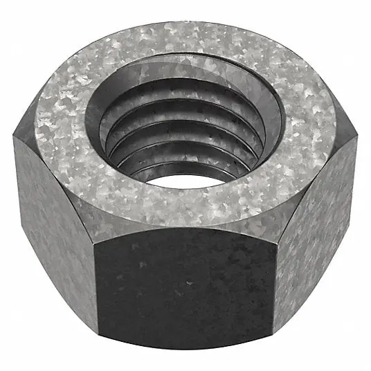 KVM Tools U08111.050.0001 Hex Nut, 1/2"-13, Steel, Grade 2, Hot Dipped Galvanized, 7/16 in Ht, 25 PK