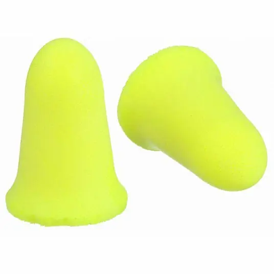 3M 312-1261 Disposable Uncorded Ear Plugs, Bell Shape, 33 dB, 200 Pairs, Yellow