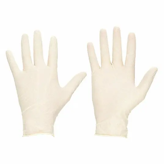 Touchntuff 69-318 Lightweight Latex Exam Gloves, Natural Rubber Latex, Powder Free, Natural, 100 PK