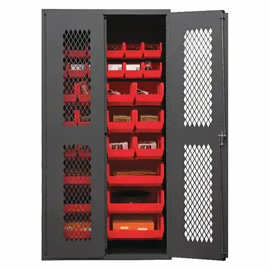 Durham EMDC-361872-30B-1795 Extra-Heavy Duty Bin Cabinet, 36 in W, 72 in H, 18" D, 30 Bins