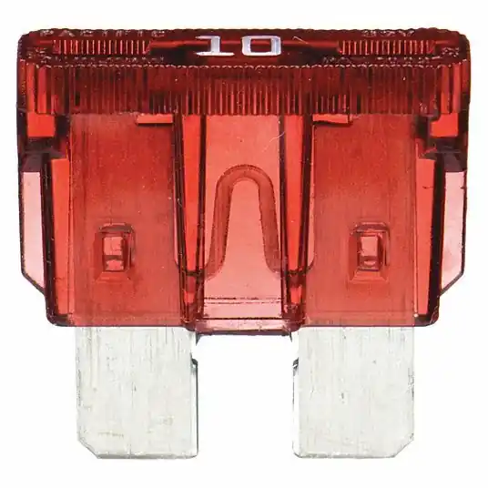 Bussmann ATC-10 Automotive Fuse, Fast Acting, 10 A, ATC Series, 32V DC, 3/4" L x 3/4" W x 13/64" D