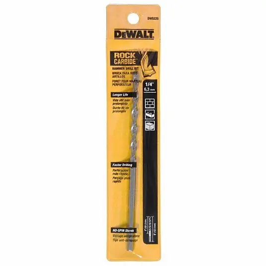 Dewalt DW5225 1/4" x 6" Drill Bit Premium Percussion