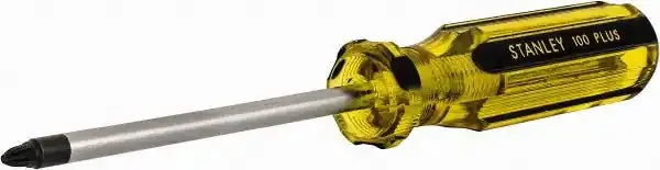 Stanley 64-102-A Screwdriver 2 Tip Size, 8 in Overall Lg, 4 in Shank Lg, Ergonomic Grip