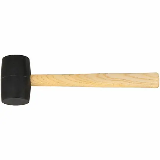 Stanley 51-104 16 oz. Rubber Mallet, 2 3/8 in Face Dia., 11 3/4 in L Wood Handle