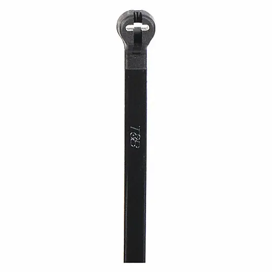 TY-RAP TY25MX-A Cable Tie 7 1/2 in Nominal Lg, 1 3/4 in Nominal Max. Bundle Dia., 0.19 in Wd, Black, 100 PK